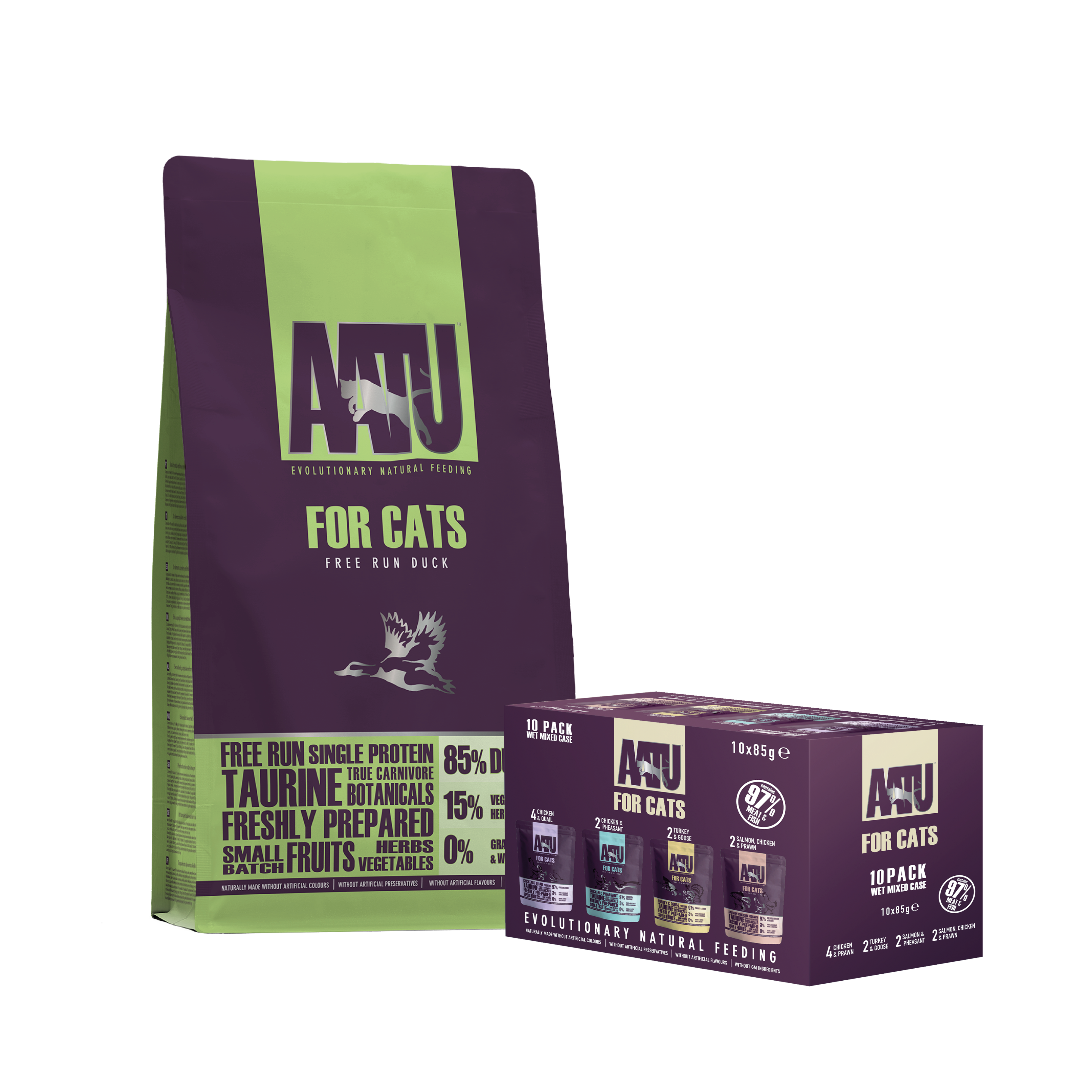 Duck Dry & Wet Cat Food Variety Bundle