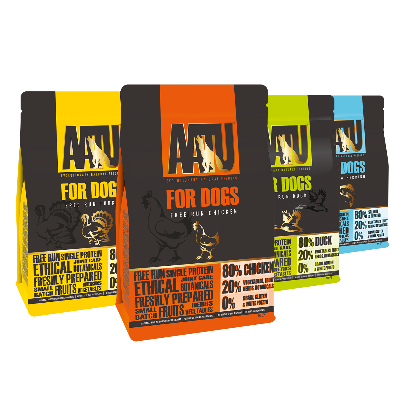AATU Dry Dog Food Tasting Menu