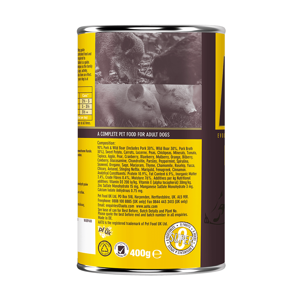 Pork & Wild Boar Wet Dog Food - short-dated stock