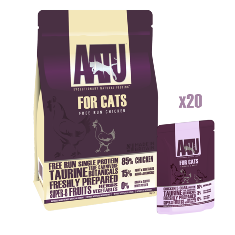 Chicken Mixed Dry & Wet Cat Food Bundle