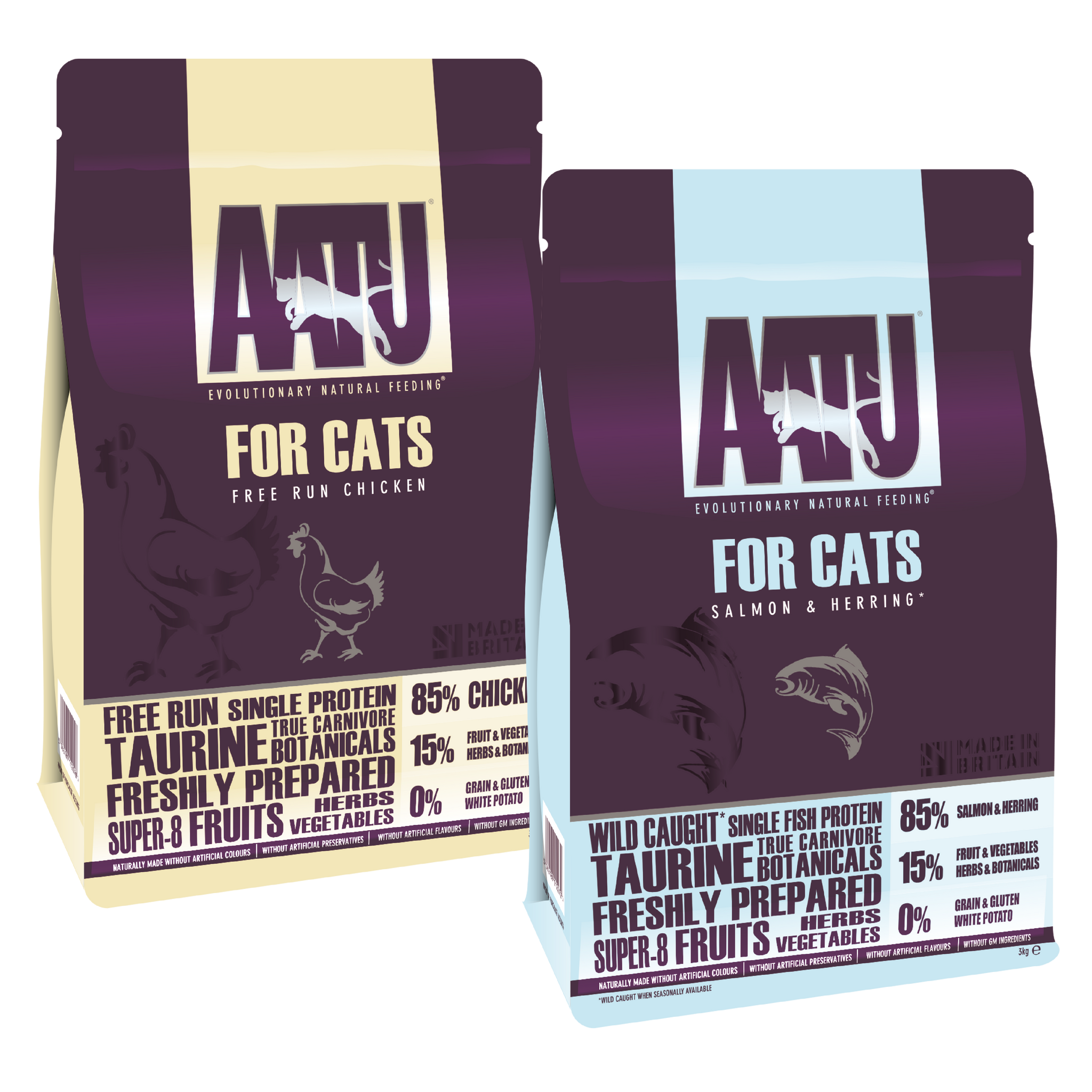 AATU for cats bundle Chicken & salmon dry food