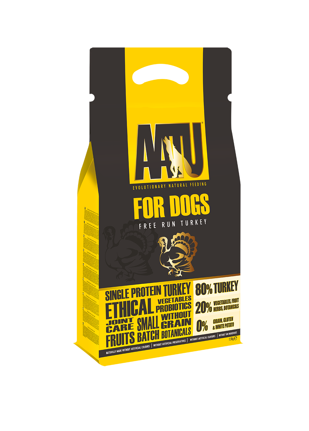 AATU for dogs free run turkey dry food