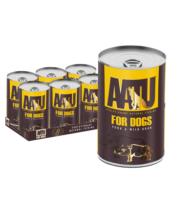 AATU for Dogs pork & wild boar tin (400G X 6)