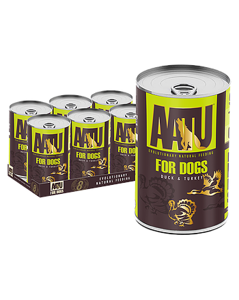 AATU for Dogs free run duck & turkey tin (400G X 6)